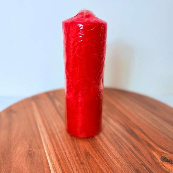 Patrician Hand Dipped Pillar Candle VTG Red Retro Holiday Wax Christmas Holiday - Picture 12 of 14